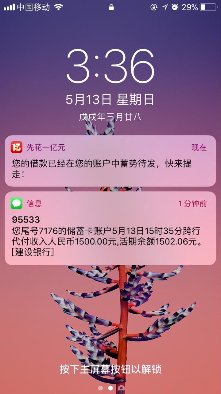 感谢首页老哥分享的【先花一个亿】，审核通过贷放款了这几天跟风的就这一个过33 / 作者:有机很幸福 / 