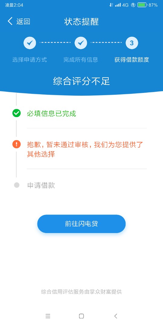 闪电借款这么牛b？征信好的时候万年0额度，现在过去快2年了，狗分4开头，刚才88 / 作者:tivye / 