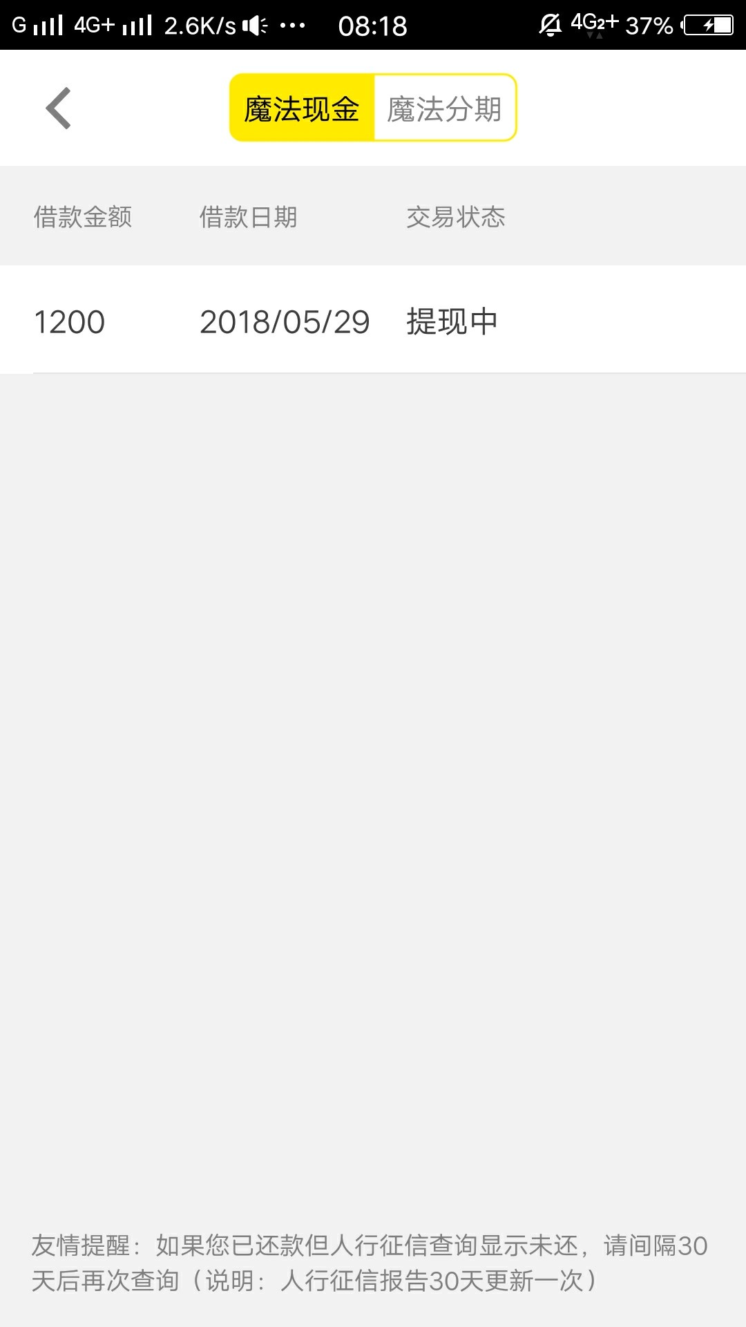 魔法现金今天早上6点多提现，今天能到账吗

68 / 作者:fff12 / 