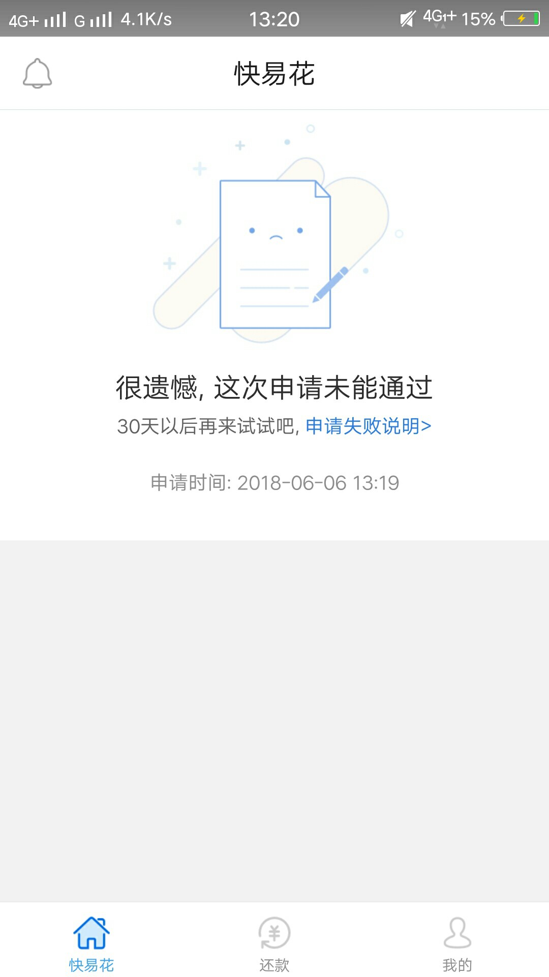 人人有款下，快易花口子：快易花
万达旗下的，我够分4开头，征信信用卡逾期三46 / 作者:飞了飞 / 