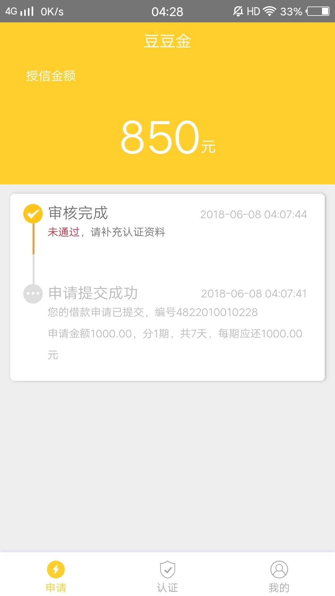 豆豆金豆豆金 我填完资料 没填下面的提额认证 然后点申请就出现这个 请问是什98 / 作者:ZjDaddy / 