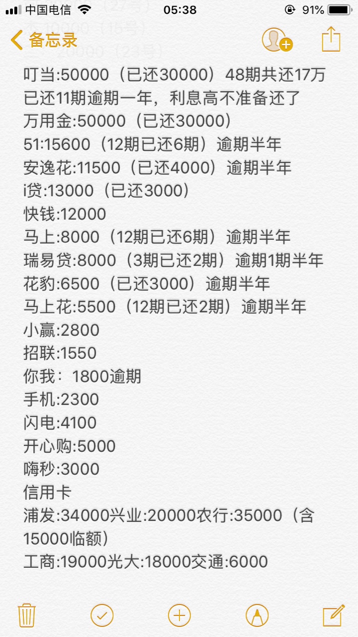出事了，彻底坦白了，老哥们帮忙看看出出主意，谢谢以贷养贷两年，目前共欠信32 / 作者:灵魂独舞 / 