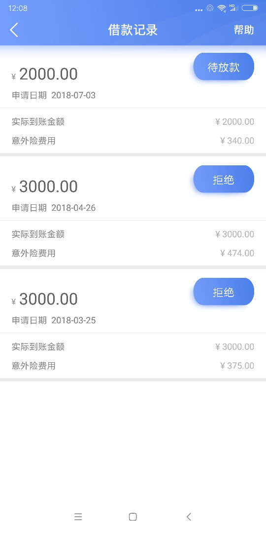 老哥们帮我看看这样稳不容易借钱，两期的，那个4500的总提示额度已抢完，抢不66 / 作者:angellau / 
