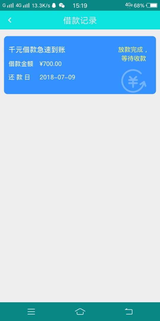钱速道哈哈，下款了，这辈子没想到能下惠州系列，哈哈   虽然只有700块，凌晨67 / 作者:羊毛儿 / 