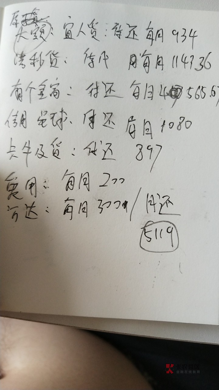 静下心一算负债20w，小贷55144，大额96577，信用卡49000哎，再也扛不住了，准90 / 作者:o00003 / 