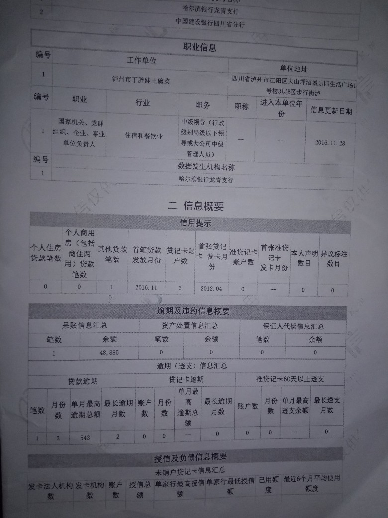 今天去打了征信报告，你们担心给你们打消佰仟最早差6000，各种口子逾期，各种58 / 作者:木马人 /