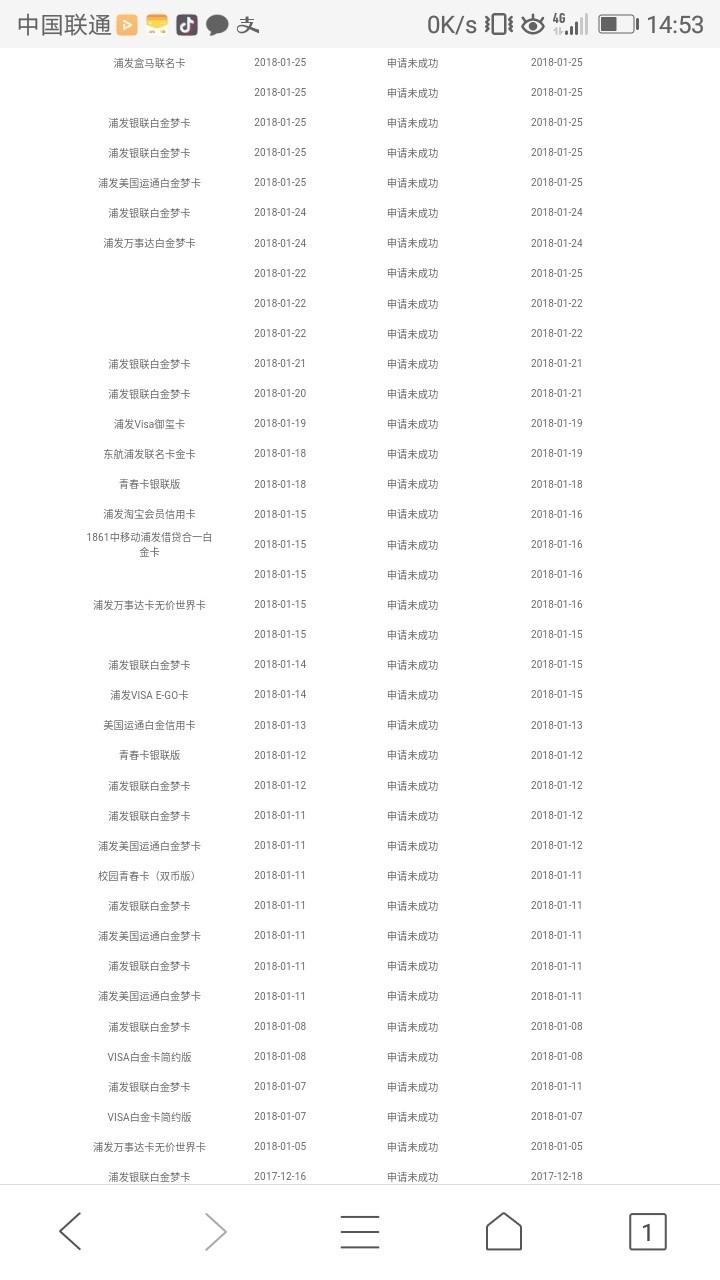 所谓申卡，就得坚持不懈，使劲的推所谓申卡，就得坚持不懈，使劲的推，浦发历37 / 作者:一草一世一木 / 