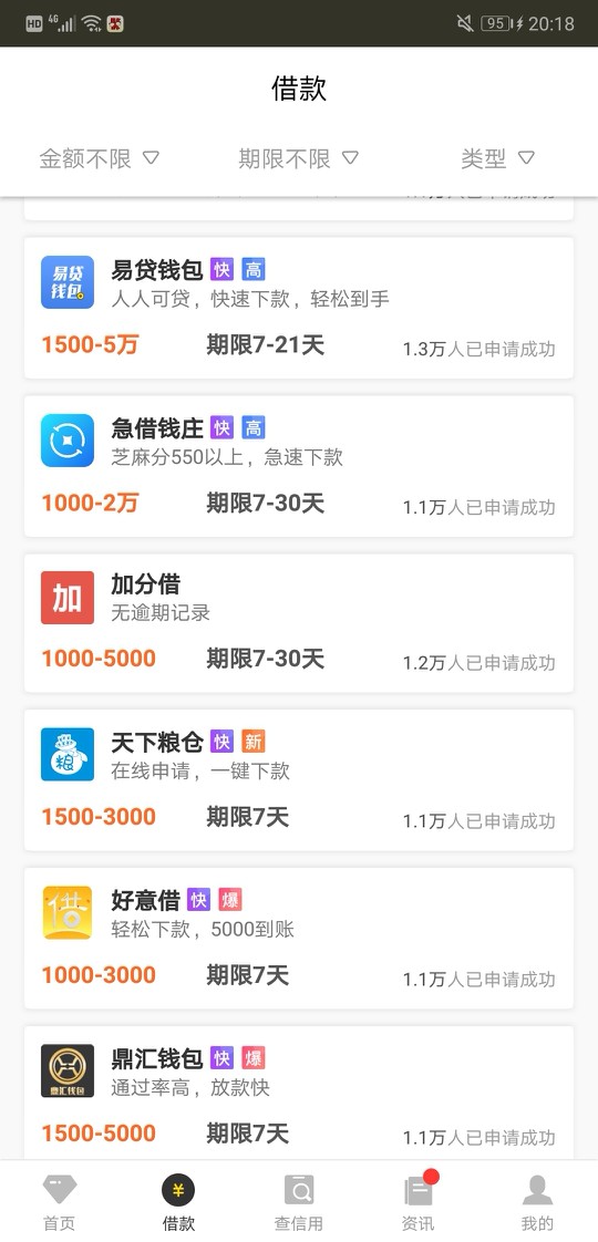 谢谢老哥，看了他的帖子，马上去试了，申请-下款，5分钟左右。没回访。本人资质 ...52 / 作者:lljjyy / 
