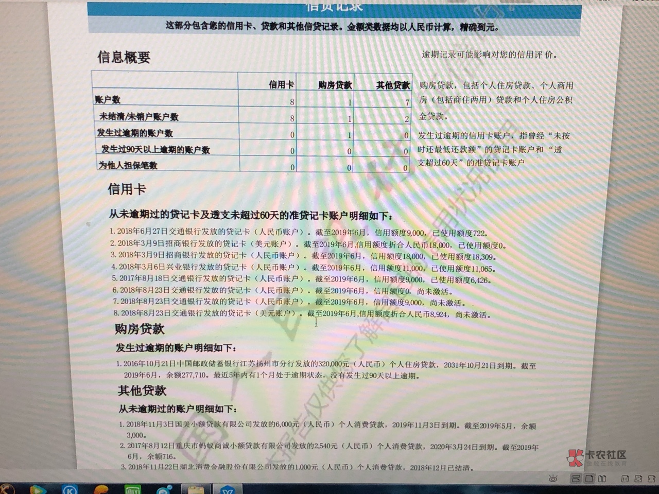 各位大佬帮忙看一下征信58条查询，信用卡三张从来没提过额，逾期记录一条今年76 / 作者:盖世垃圾⚡️ / 