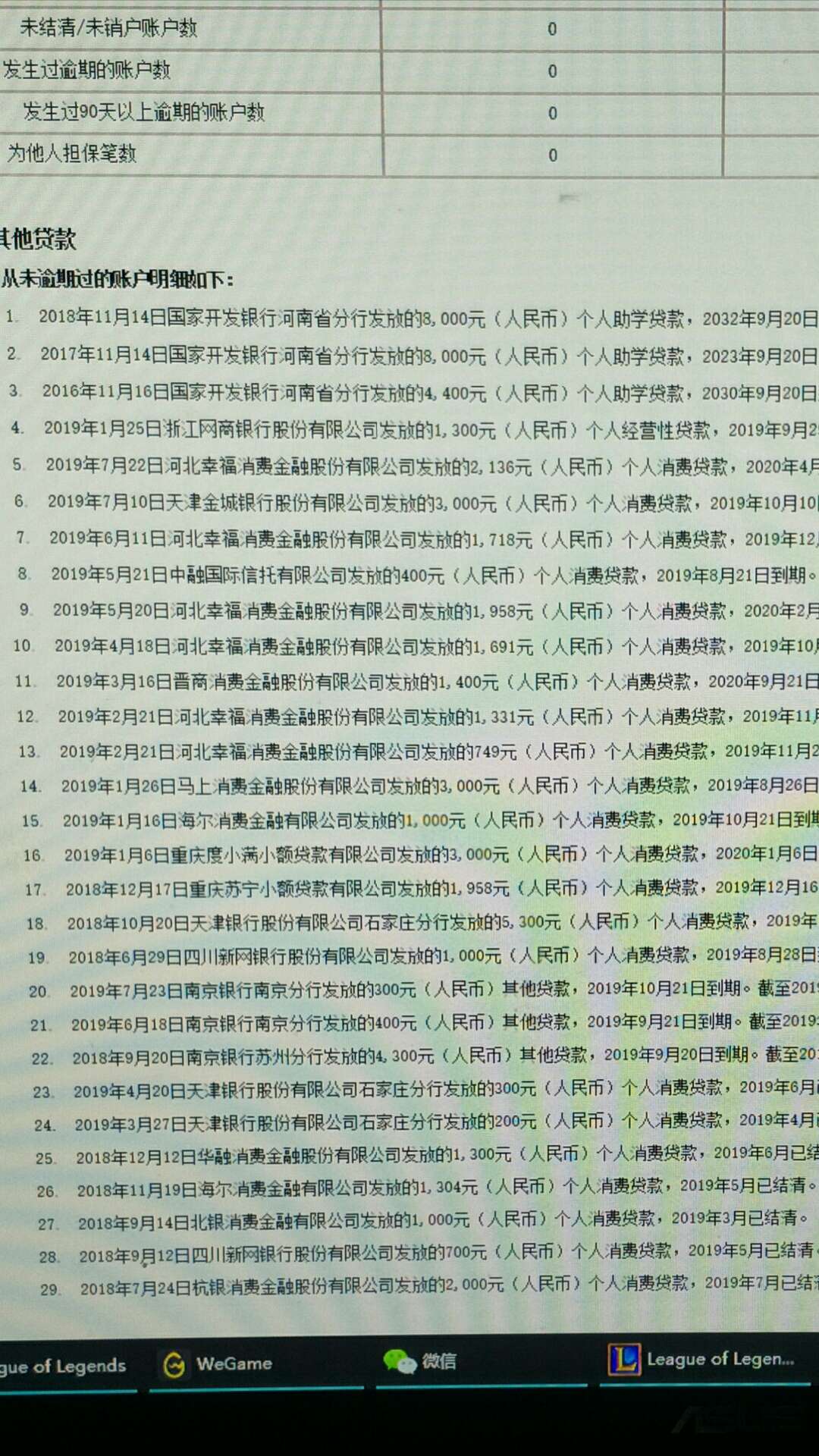 qz得老哥们进来  刚拉的征信条对账过跟大家说说    上征信:1 .分期乐  最恶心借一笔上29 / 作者:我又不乱来呐 / 