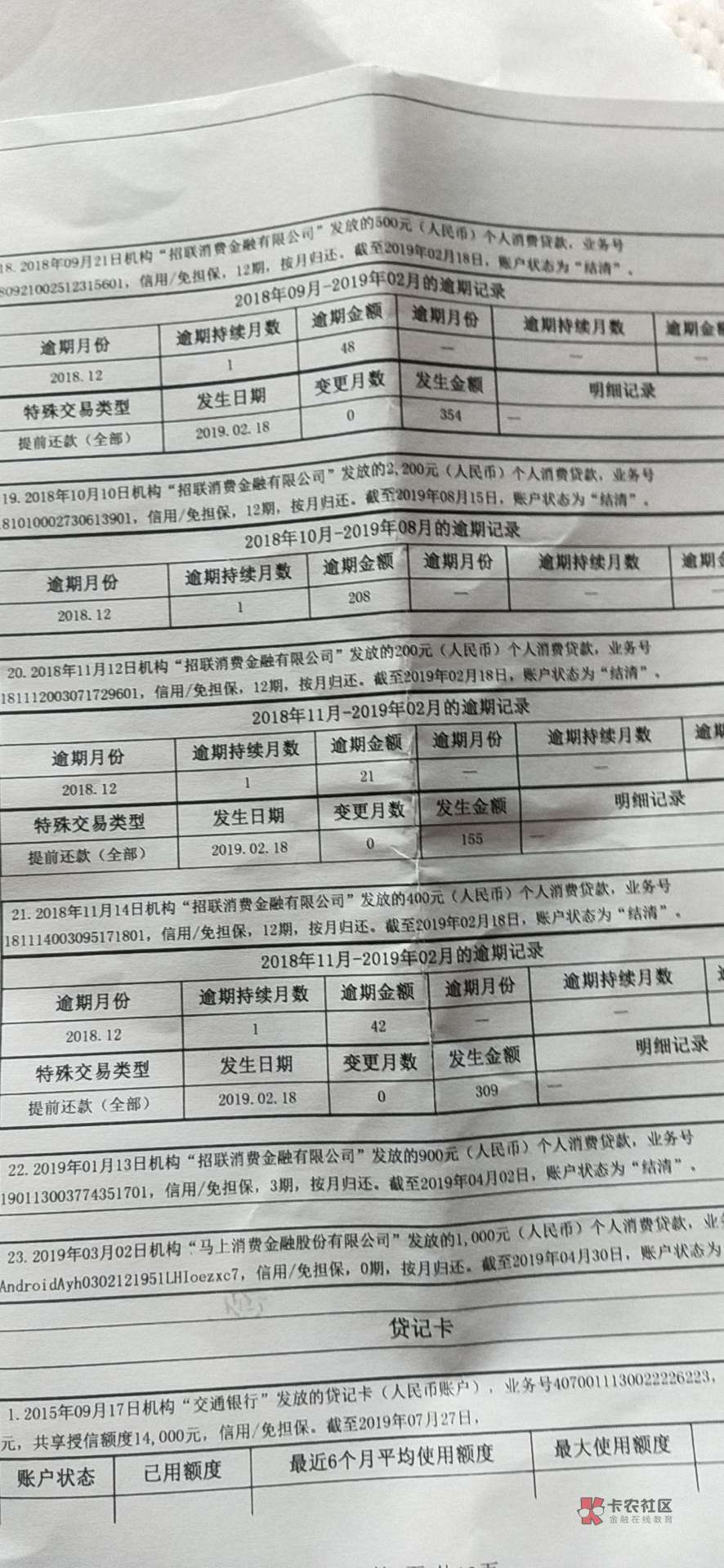 大神们,招联金融去年8月份逾期6次,去年年底还清了,会不会影响我做银行贷款,分期买5 / 作者:双黑急需用钱 /