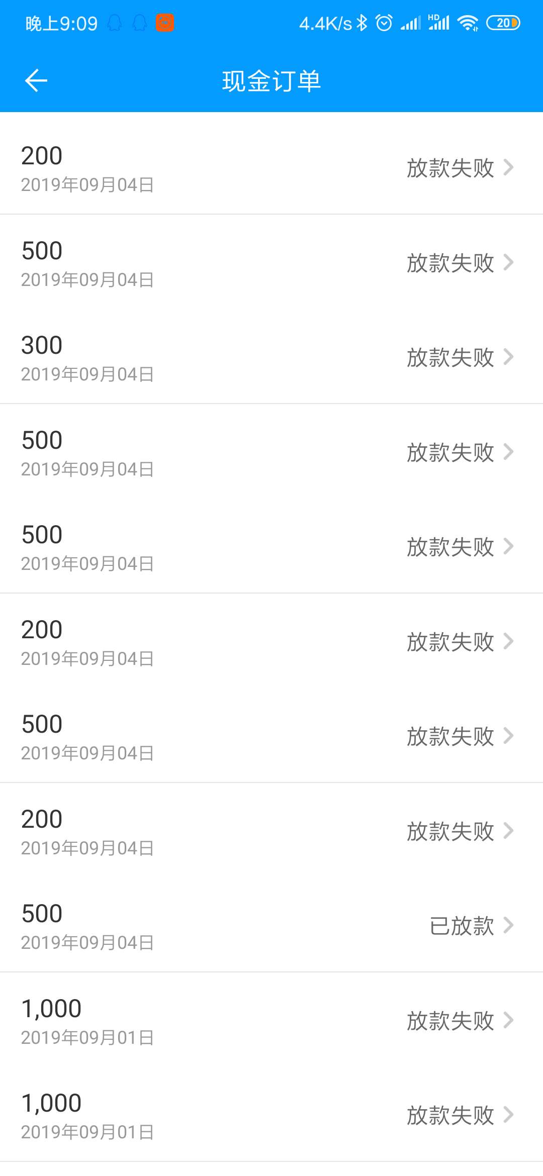 今天来分期试试水 借了下500 没想到借出来了 后面500就借不出来了

64 / 作者:高炮都是发工资 / 