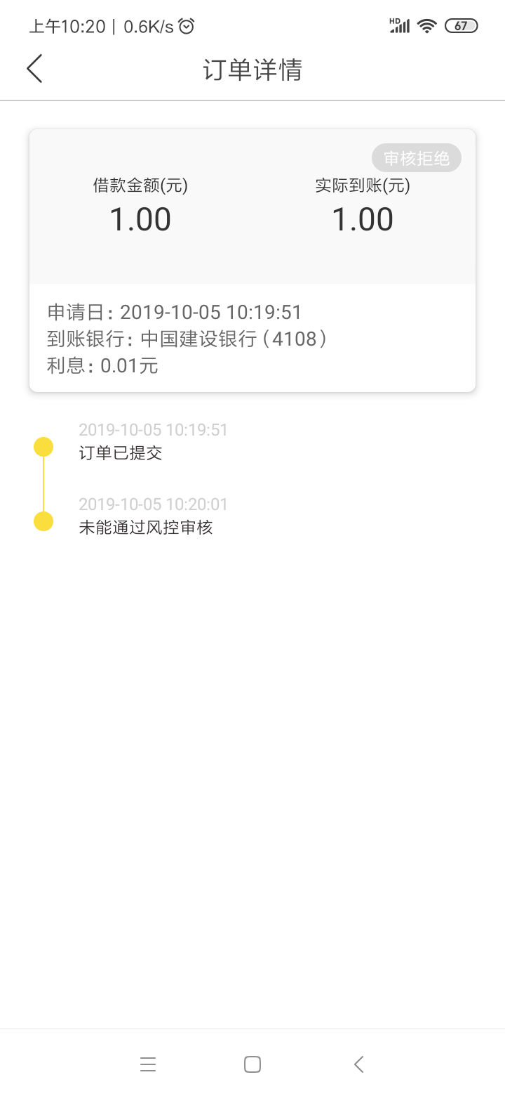 小金鱼，入口狗推短信。早上八点审核通过八点半来回访，接通了不说话就挂了，，我以为67 / 作者:秒拒哥 / 