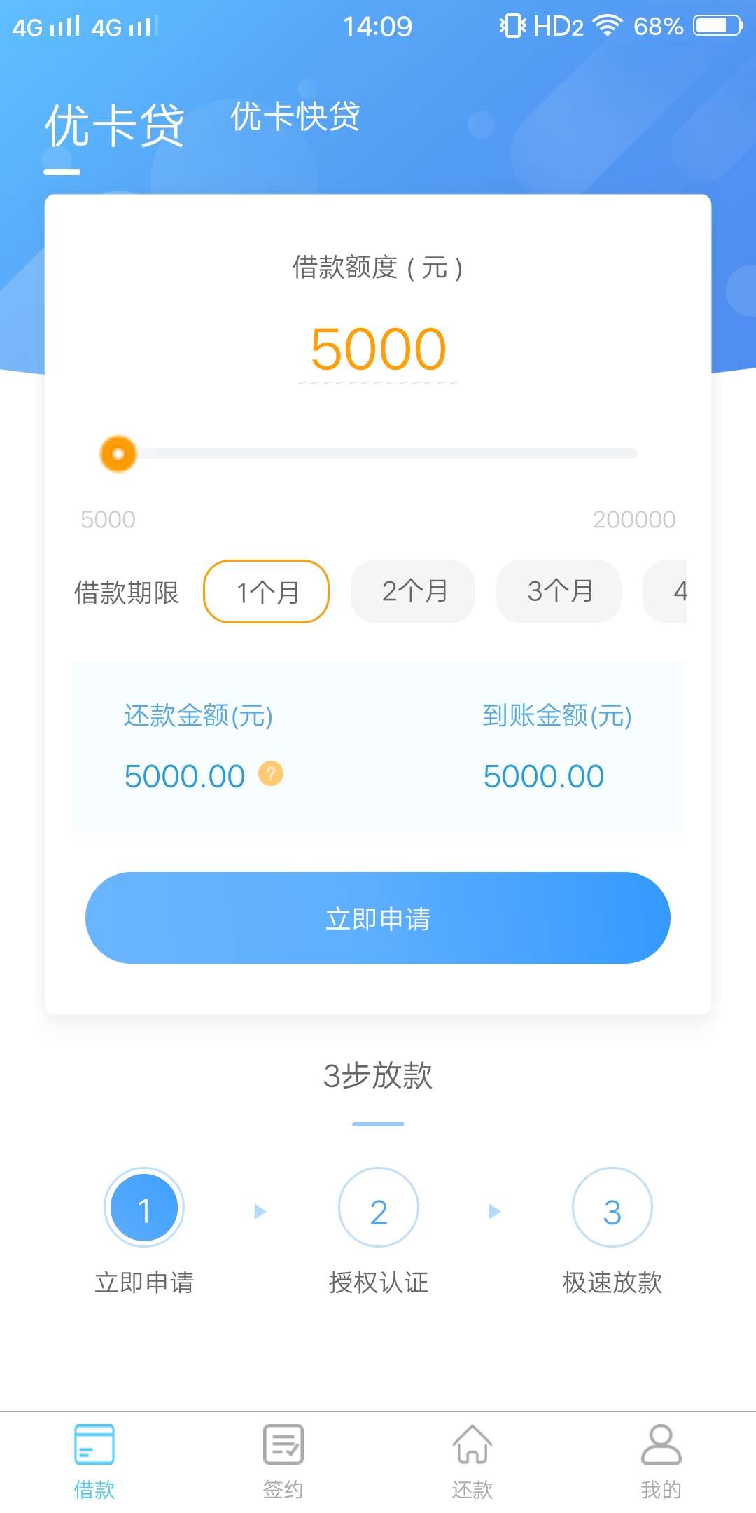 老哥们帮我看看，优卡贷放款中稳吗，上面一千的是客服加我微信告诉我先给我一千，一千21 / 作者:panqiang9966 /