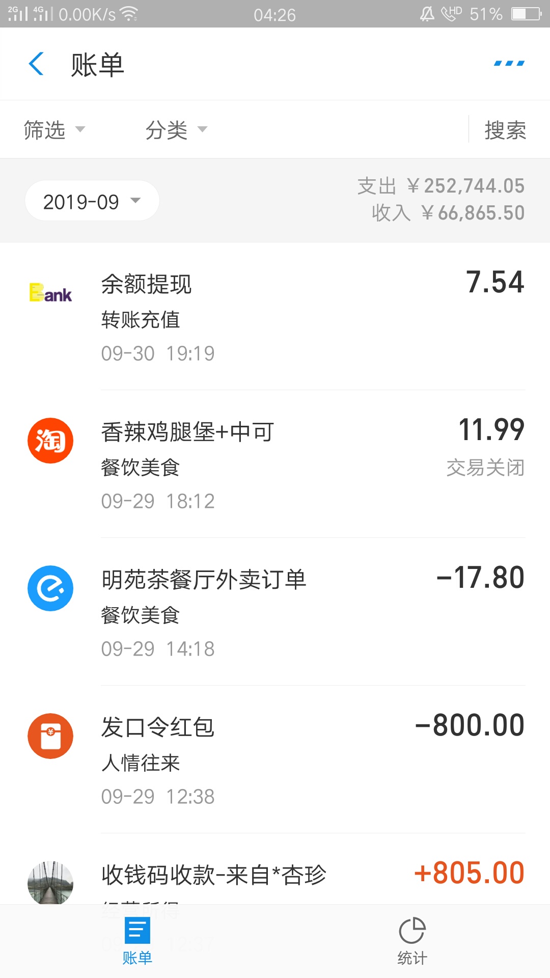 哪位老哥能给我截图一张支付宝8月9月的账单 ，拜托了
90 / 作者:未来、一年 / 