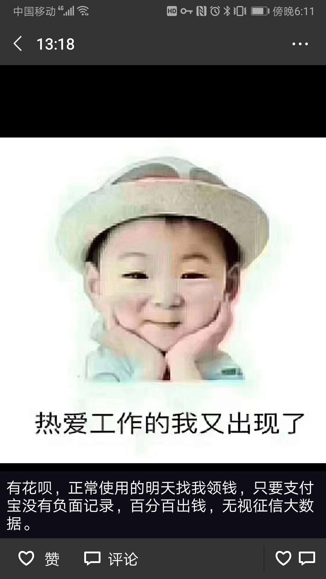 这是啥，是双11临时花呗吗

70 / 作者: 哥特式 / 