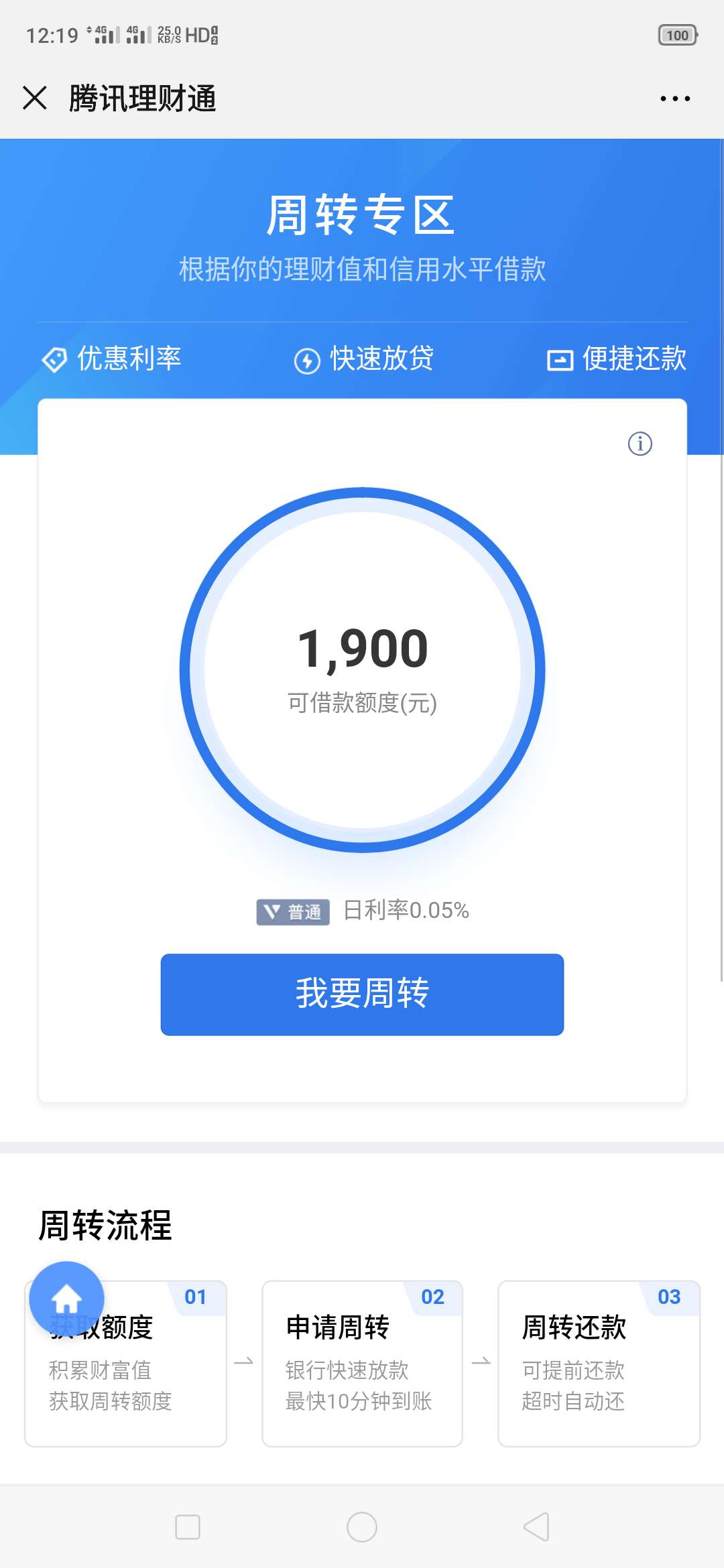 刚刚微信存入3000块钱就出现周转额度1900，可以借出来吗？

32 / 作者:马永书 / 