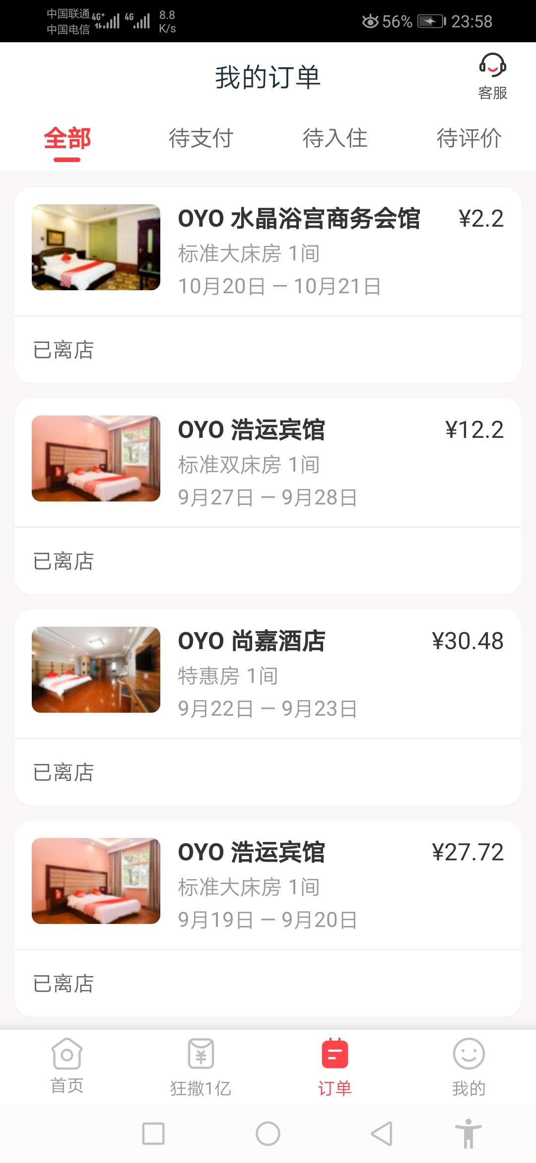 找了个OYO酒店，真便宜，29元。还不错，独立卫浴，没有押金。

66 / 作者:瀿澕哋迣鎅莈 / 