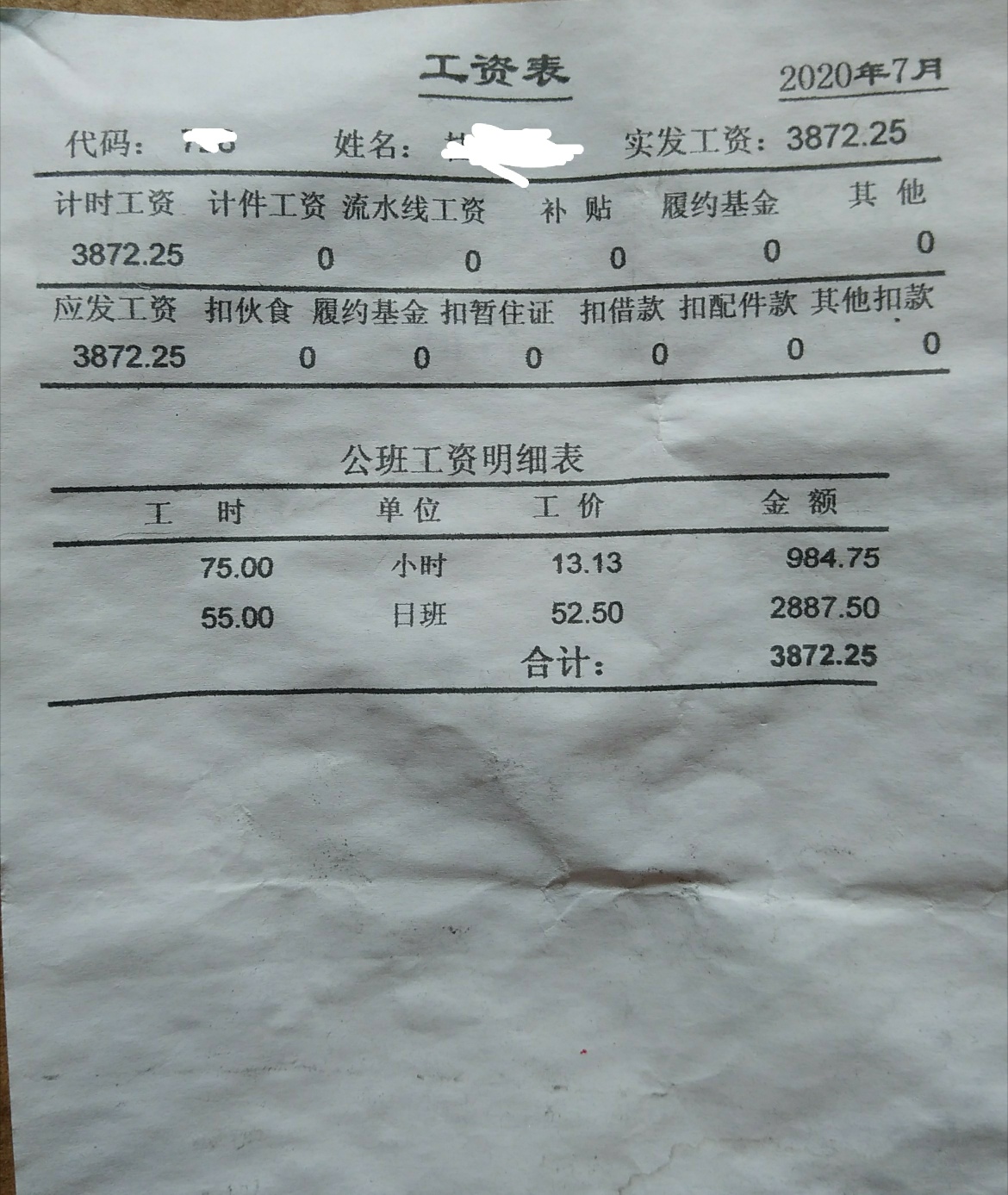 幸幸苦苦干，不知疲倦的干，一个月休息两天，一天十个小时，才发了三千多块钱，这工厂53 / 作者:蟘岱岱 / 