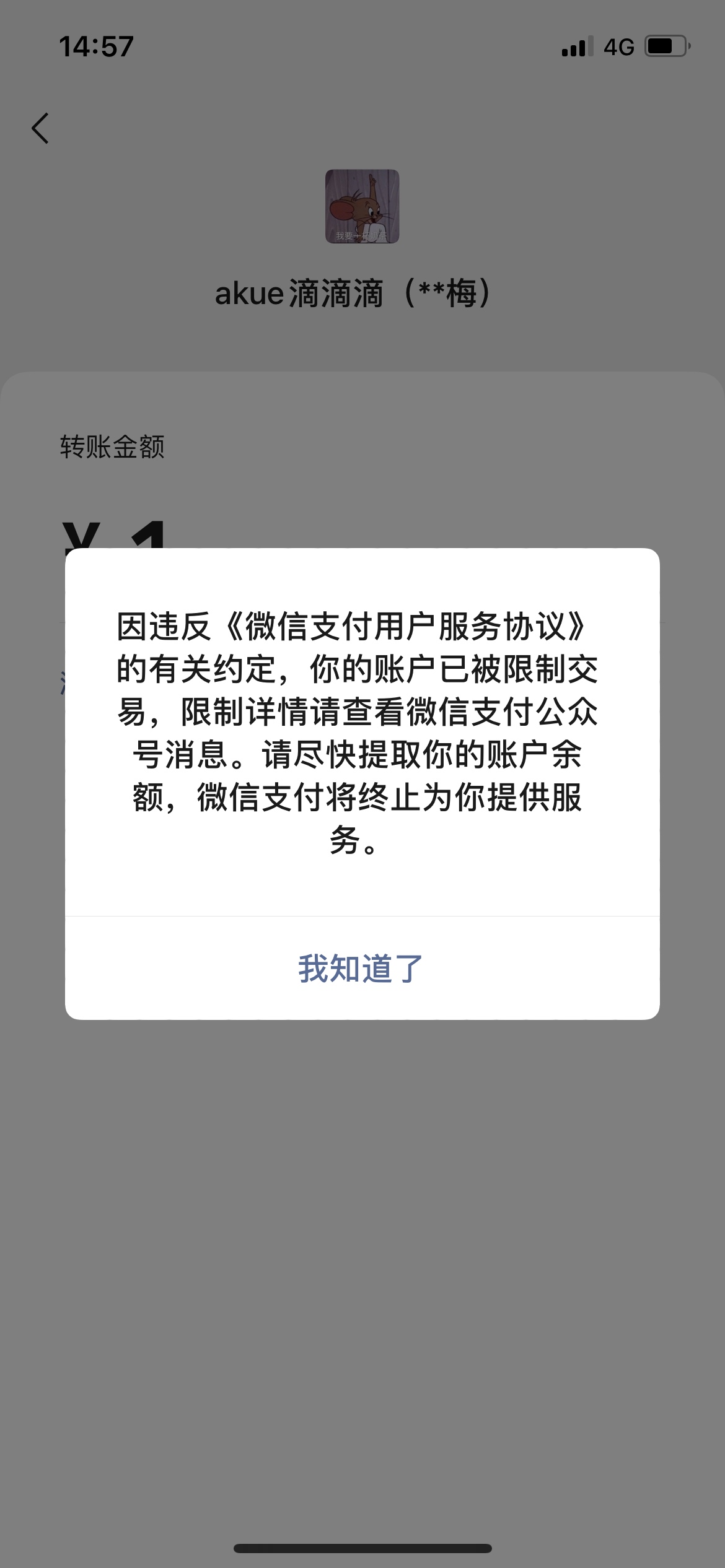 哪个老哥有微信支付限制的截图，给我用一下，，打赏120的花呗像下面这样的

100 / 作者:待我长发及腰必定勒死你 / 