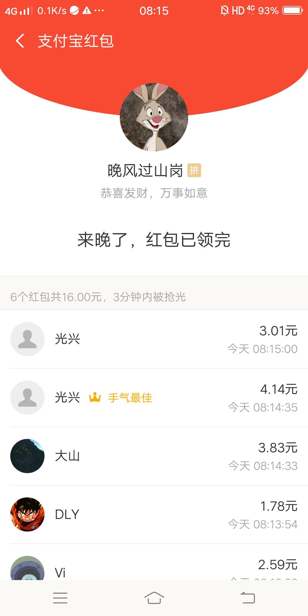 红包来了。凌晨六点多到了，特么的被花呗扣了一千三。睡着了

73 / 作者:来自恶魔的召唤 / 