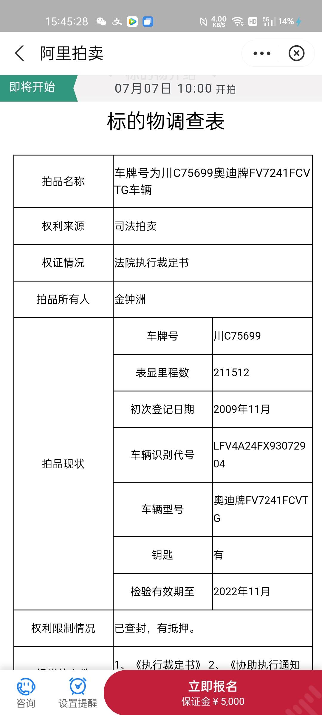 阿里拍卖的车资料非常齐全，值得买吗

46 / 作者:捞笔登 / 