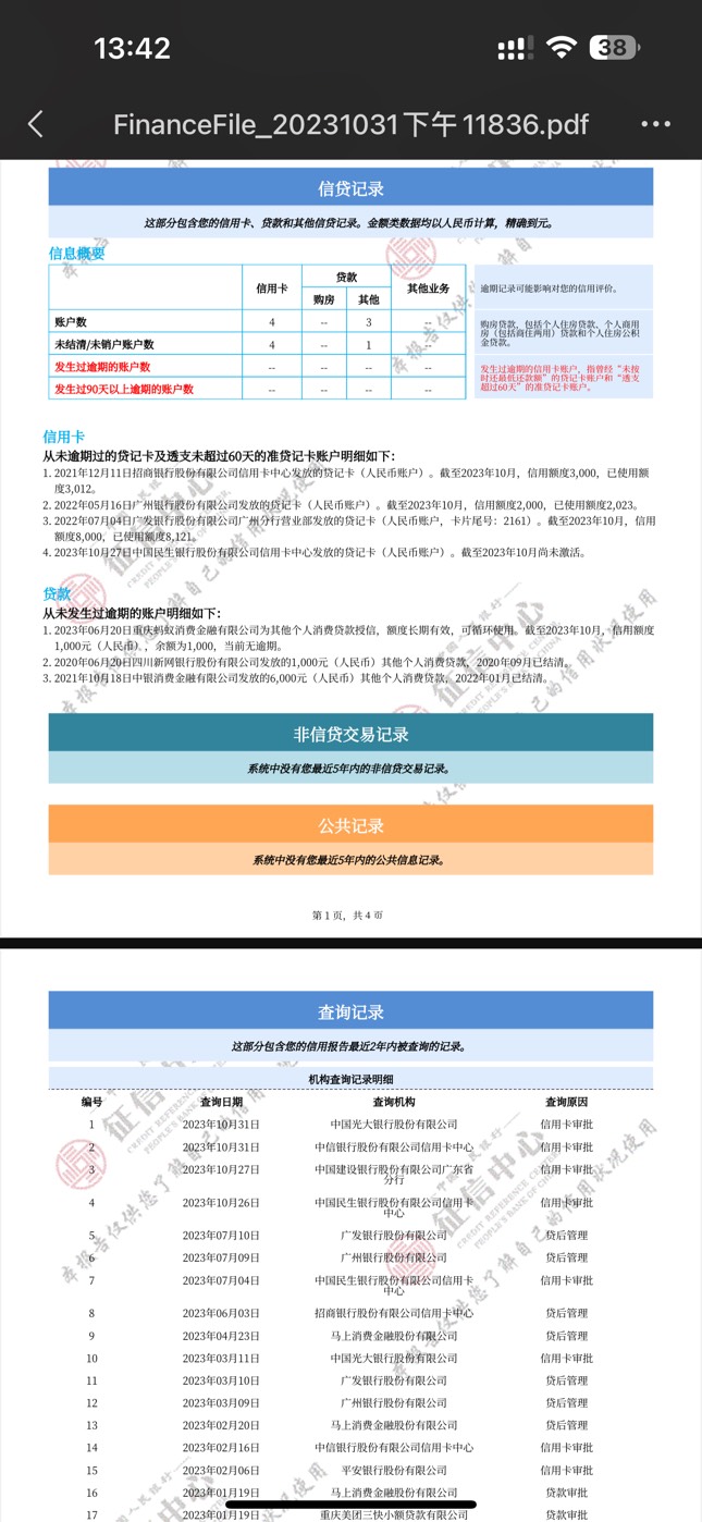 兄弟信用报告这么白，就帮他下了民生，建行推不过，网贷也过不了哈哈哈，不知道咋回事27 / 作者:戒赌吧老哥 / 