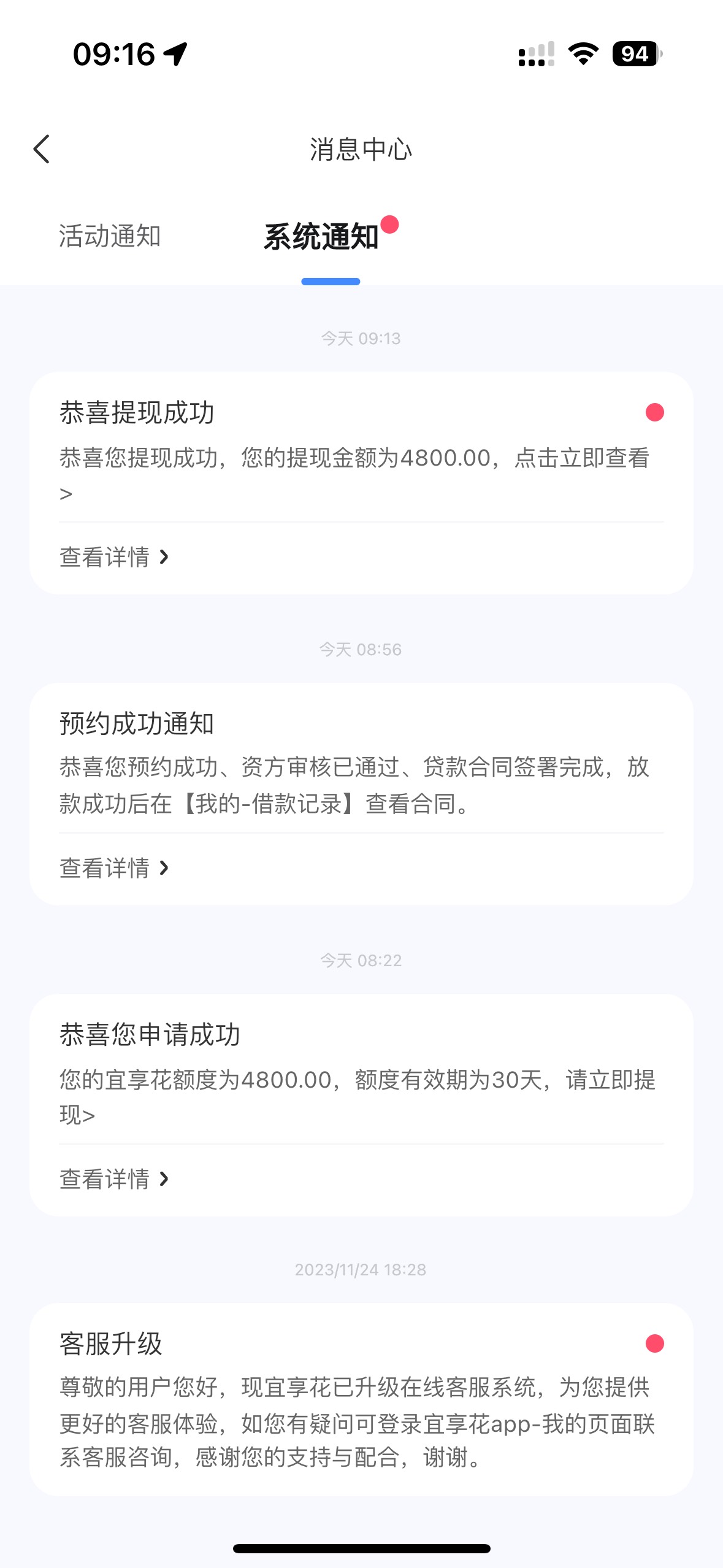 宜享花下款 4800，我是看见老哥下款就下载试了下，秒出额度，放款一个小时左右，资方88 / 作者:懒得取名字03 / 