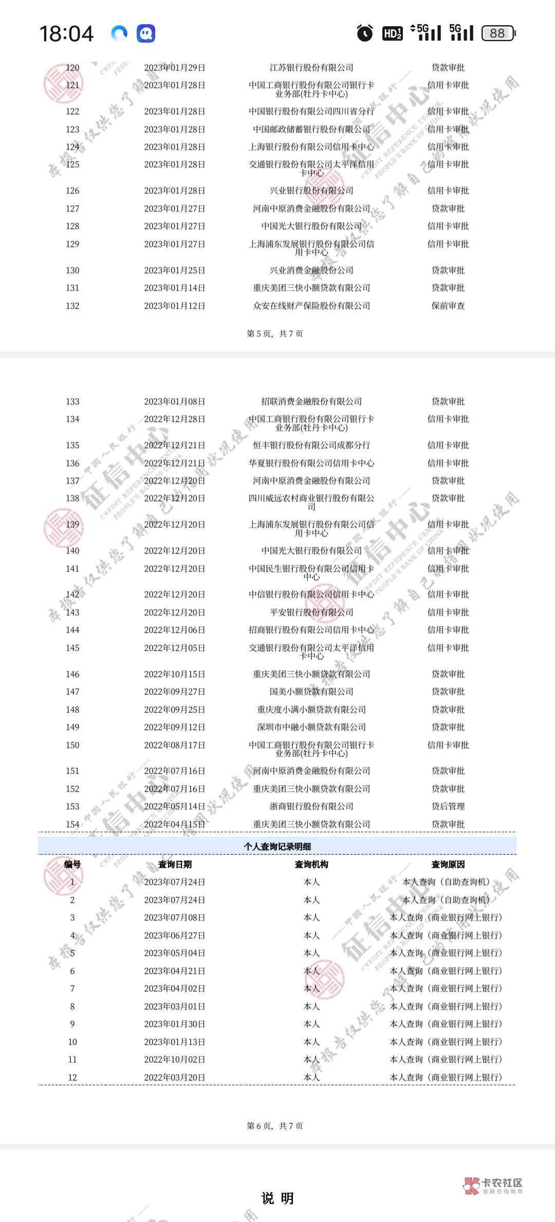 兄弟姐妹们，麻烦帮我看看，这是不是2025年8月后就变白了，现在申请信用卡网贷都是秒30 / 作者:卡农是我家1 / 