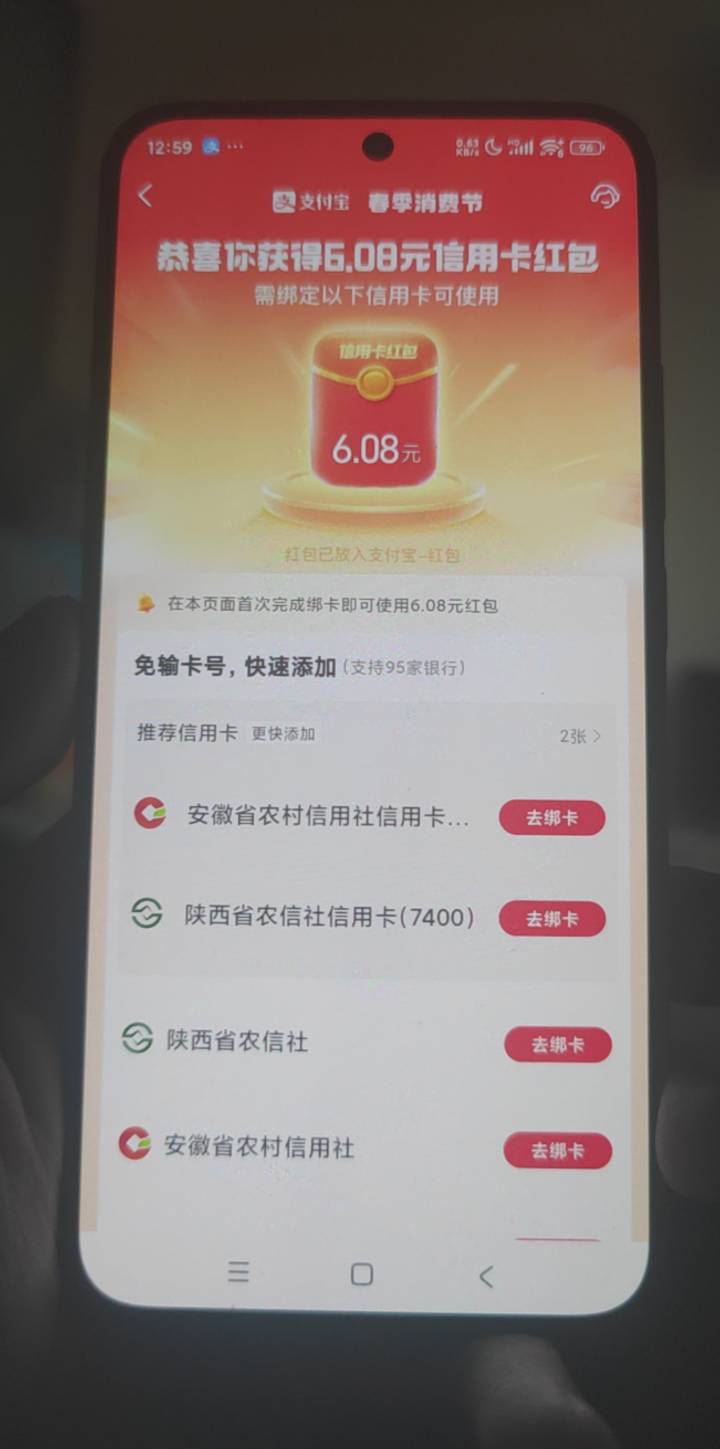 支付宝信用卡刷出来了，绑假xyk绑不上啊

100 / 作者:露西亚的鱼 / 