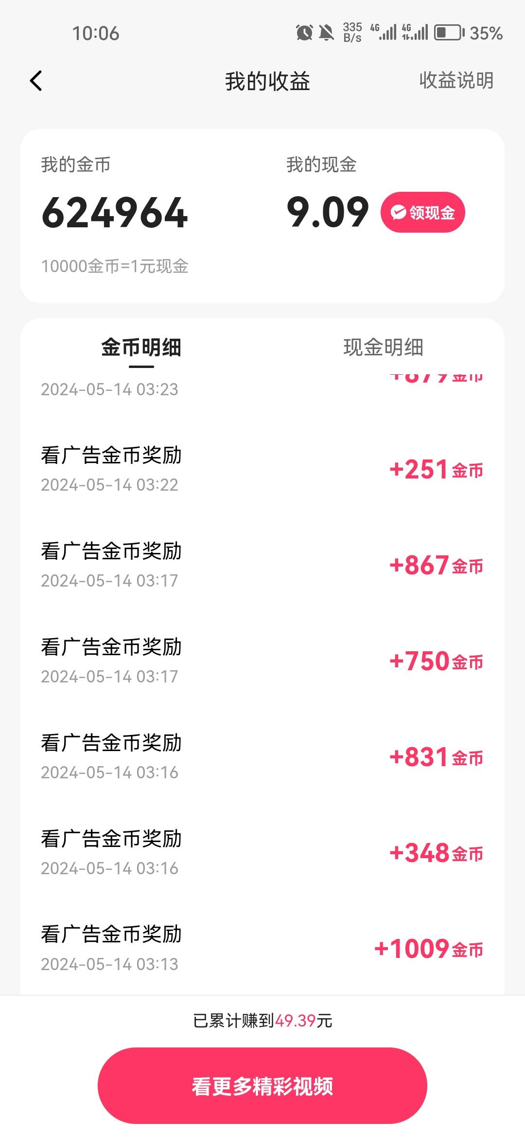 快手广告金币拉满1600一条，我也是看别的老哥学过来的。
1、如果账号没有200条满广告9 / 作者:天空之地 / 