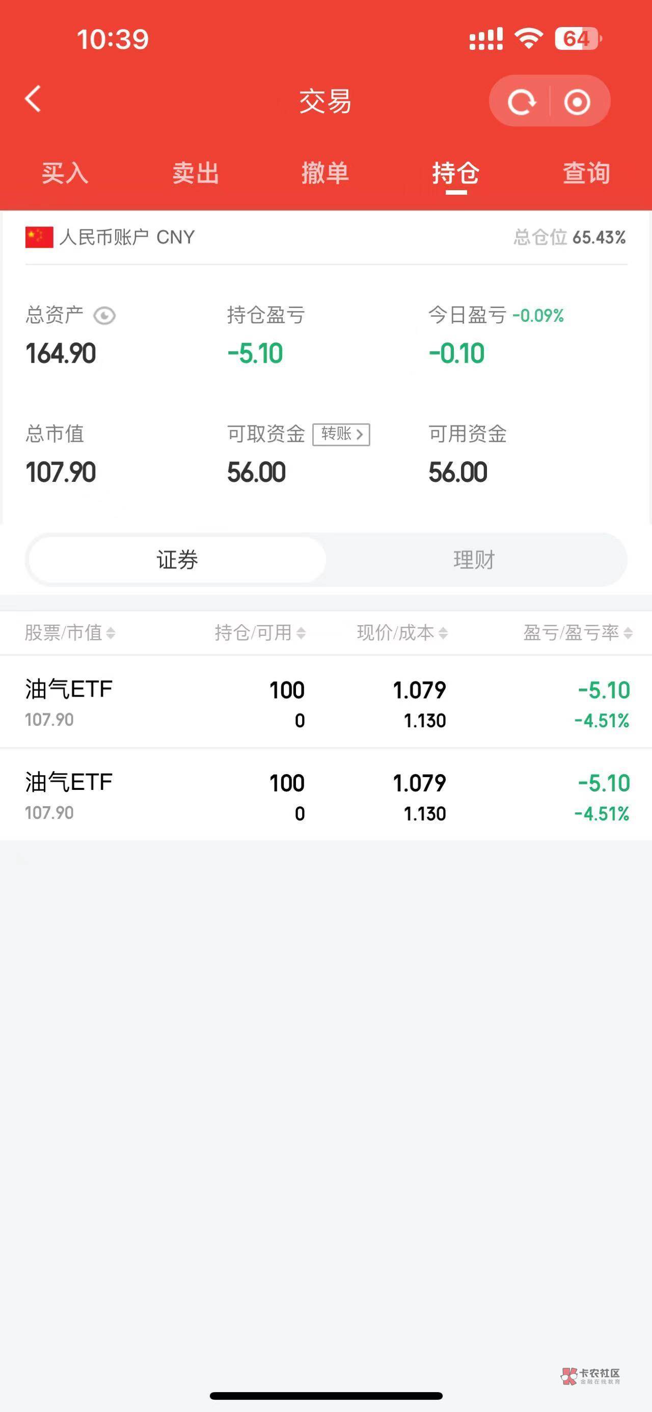 京东金融那个ETF好像有bug，两个任务，一个是随便买一个ETF一手得60元支付券，还有一27 / 作者:天空之地 / 