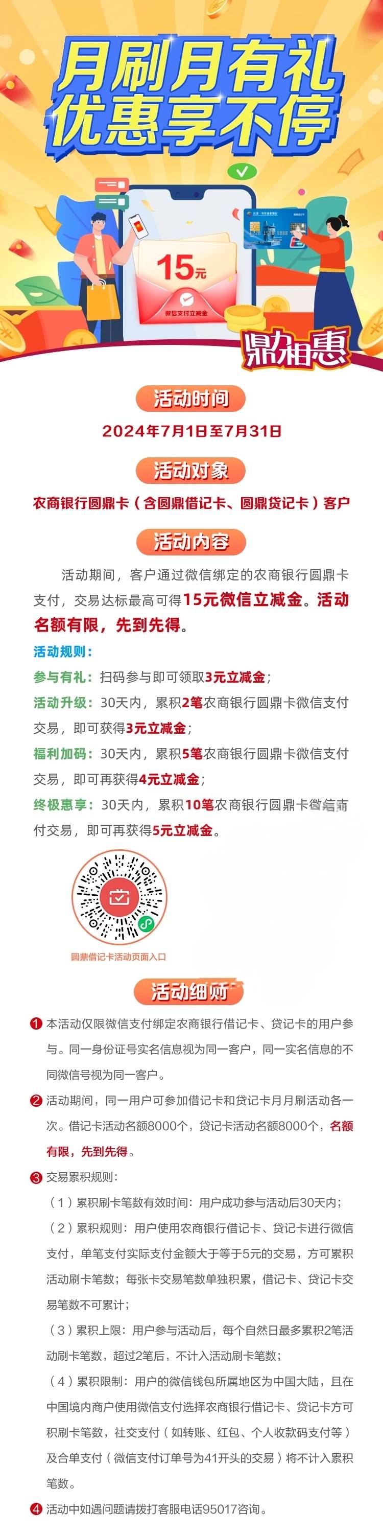 湖南10江苏15新疆20元月月刷立减金2407
0点
微信钱包绑定湖南农信/江苏农商/新疆农信79 / 作者:卡羊线报 / 