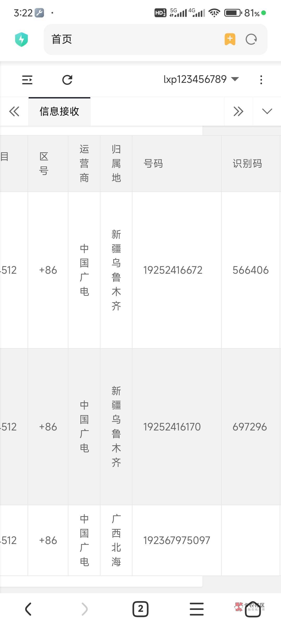 老哥太猛了，号码打完了12位的都出来了

34 / 作者:那个女孩呀 / 