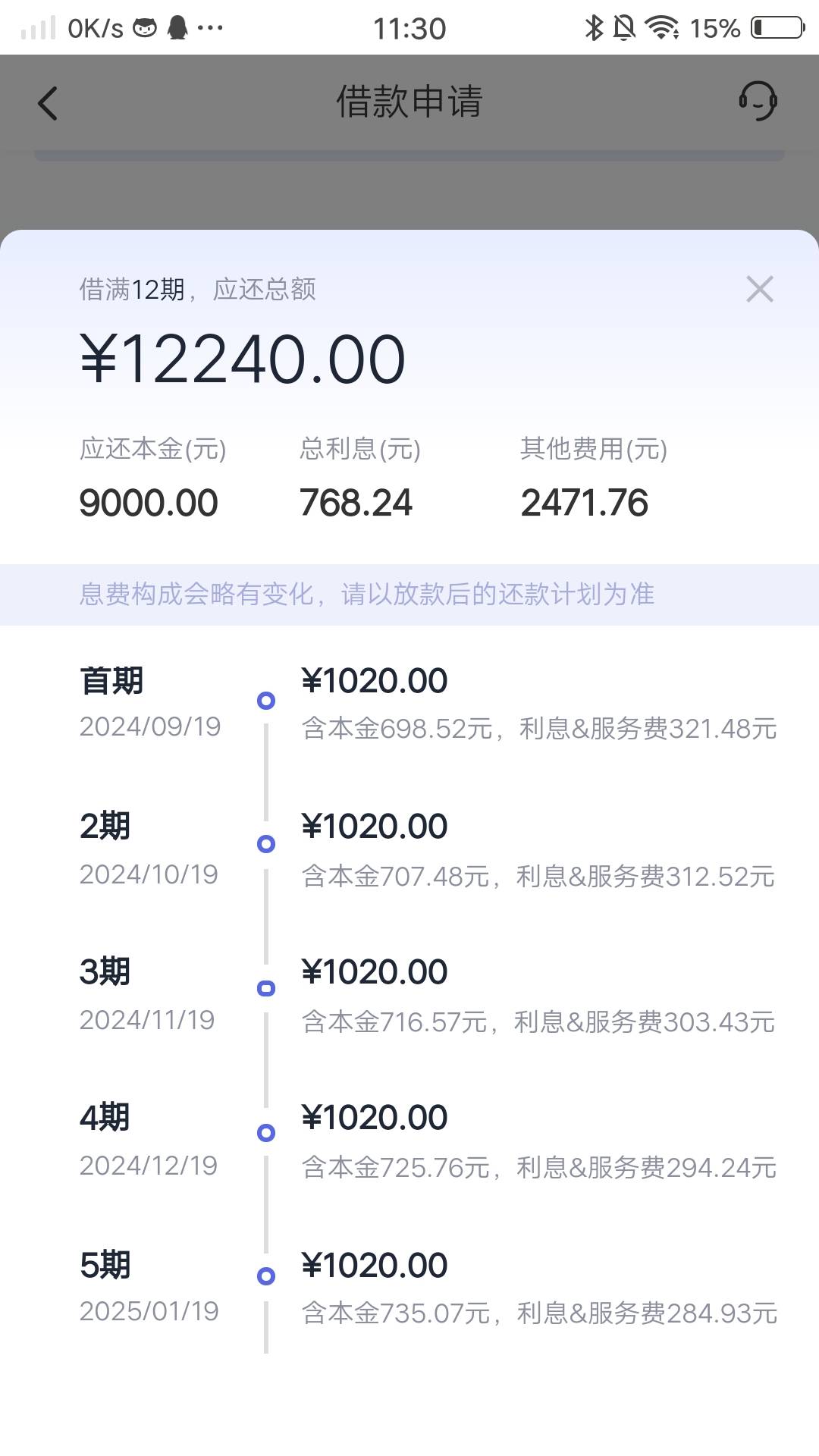 乐享匹配金瀛分期下款9000，感觉利息都好高啊13 / 作者:强得很 / 