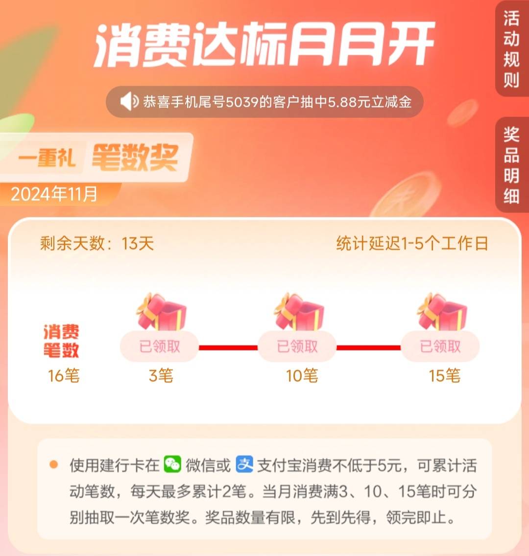 建行前两天弄的可以抽了

8 / 作者:卡农大沙币 / 