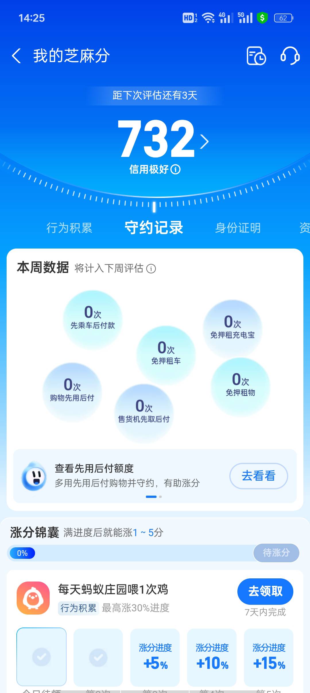 来个芝麻分600分左右的截图
53 / 作者:心子 / 