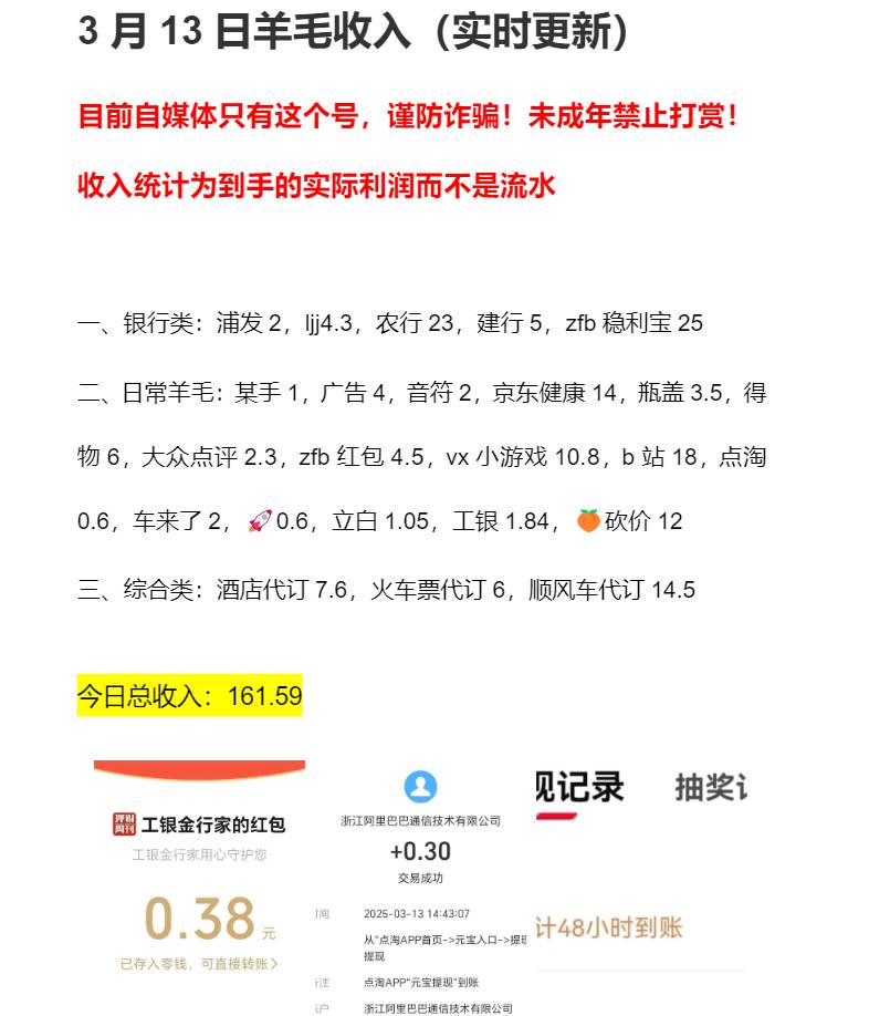 3.13羊毛日记分享，我宁愿听到残忍的回答，也不要再被耍

28 / 作者:张白天 / 