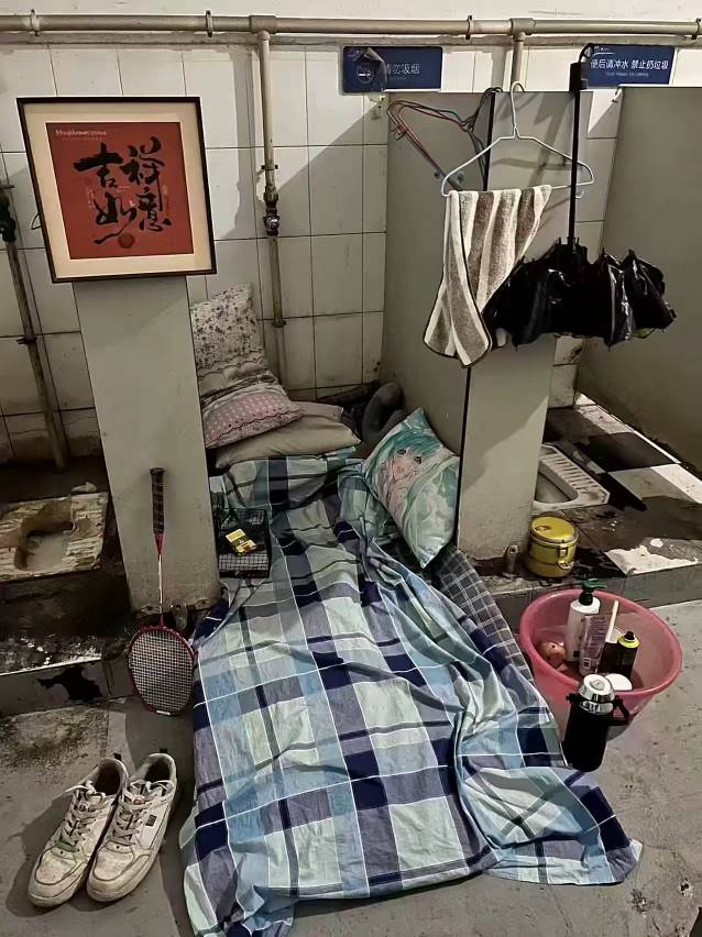 上班是不可能上班的，打螺丝又很累，找到个一劳永逸的好地方，遮风扫雨，没味道厕所管14 / 作者:羊肉汤 / 