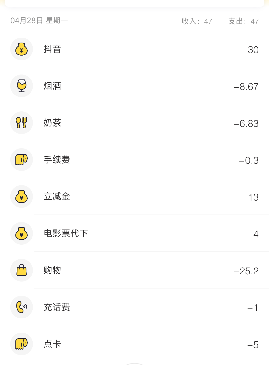 今天挣的刚够花，一分不差

63 / 作者:打击过度 / 