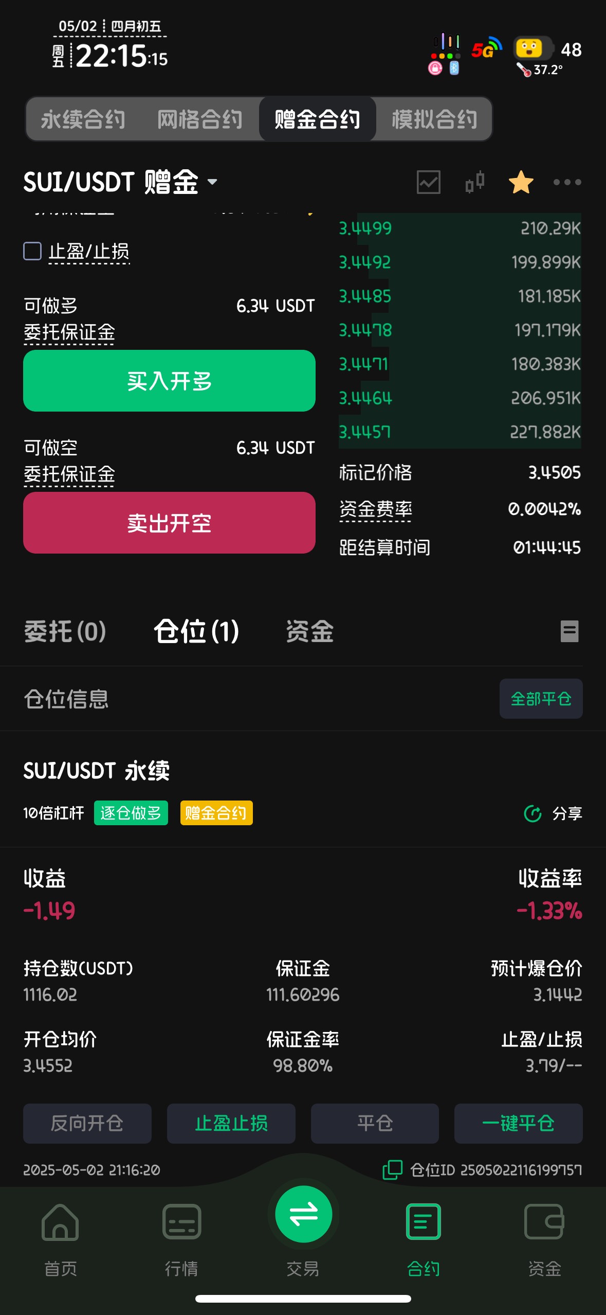 打到110本金了，直接等咂盘0.305毕业

33 / 作者:知名靓仔 / 