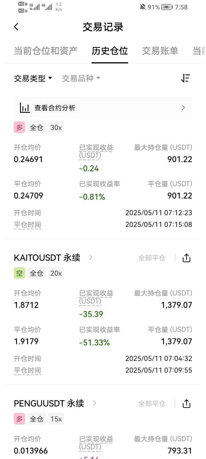 今天币圈行情又是离谱一天 空进去几分了300没了
87 / 作者:中中中休息休息 / 