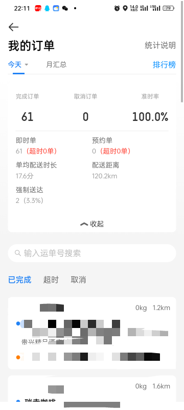 每日打卡，今天61单，今天比昨天累好多  战绩527加80活动  今天也是好起来了，破600

97 / 作者:风格ovo / 