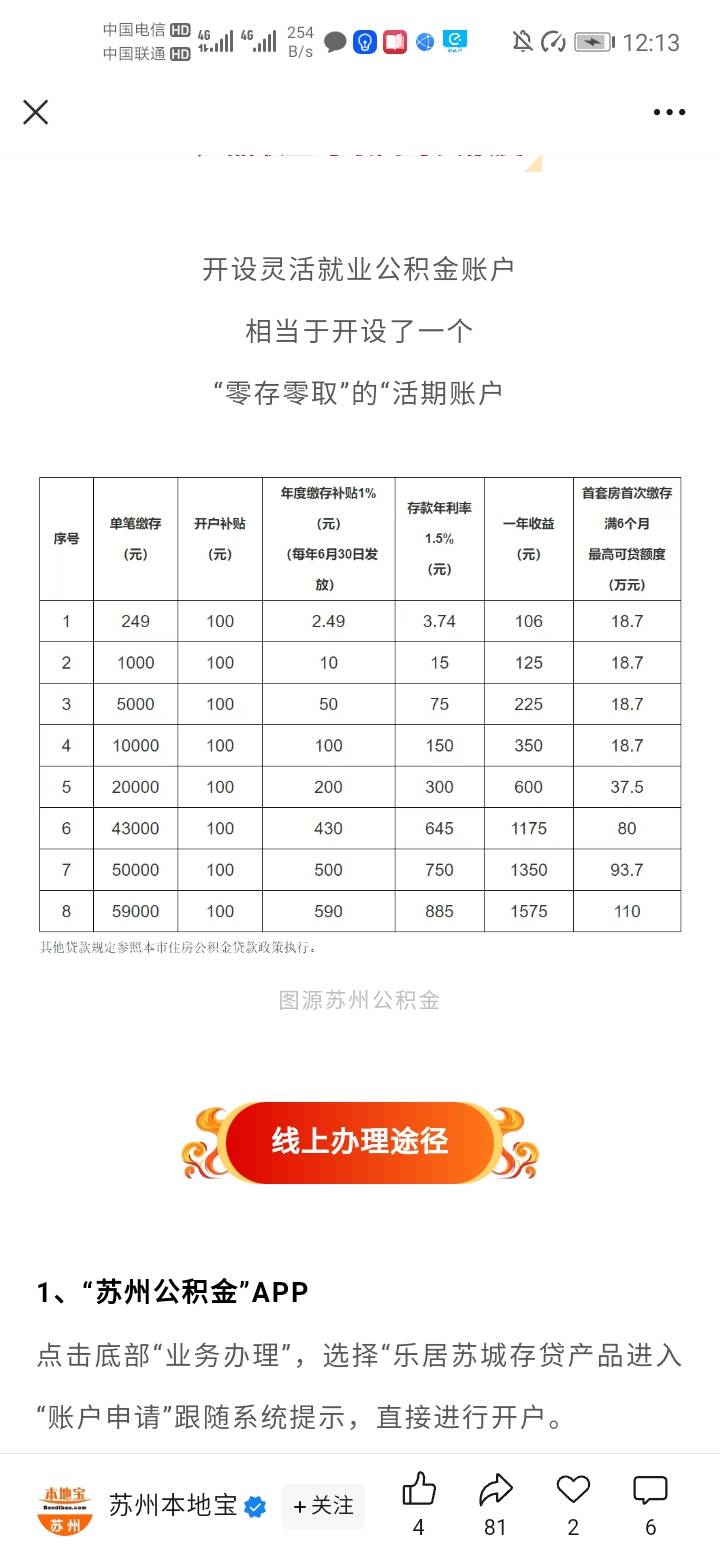 苏州公积金还真有，4月份开的没注销，送了100

52 / 作者:EDG牛逼 / 