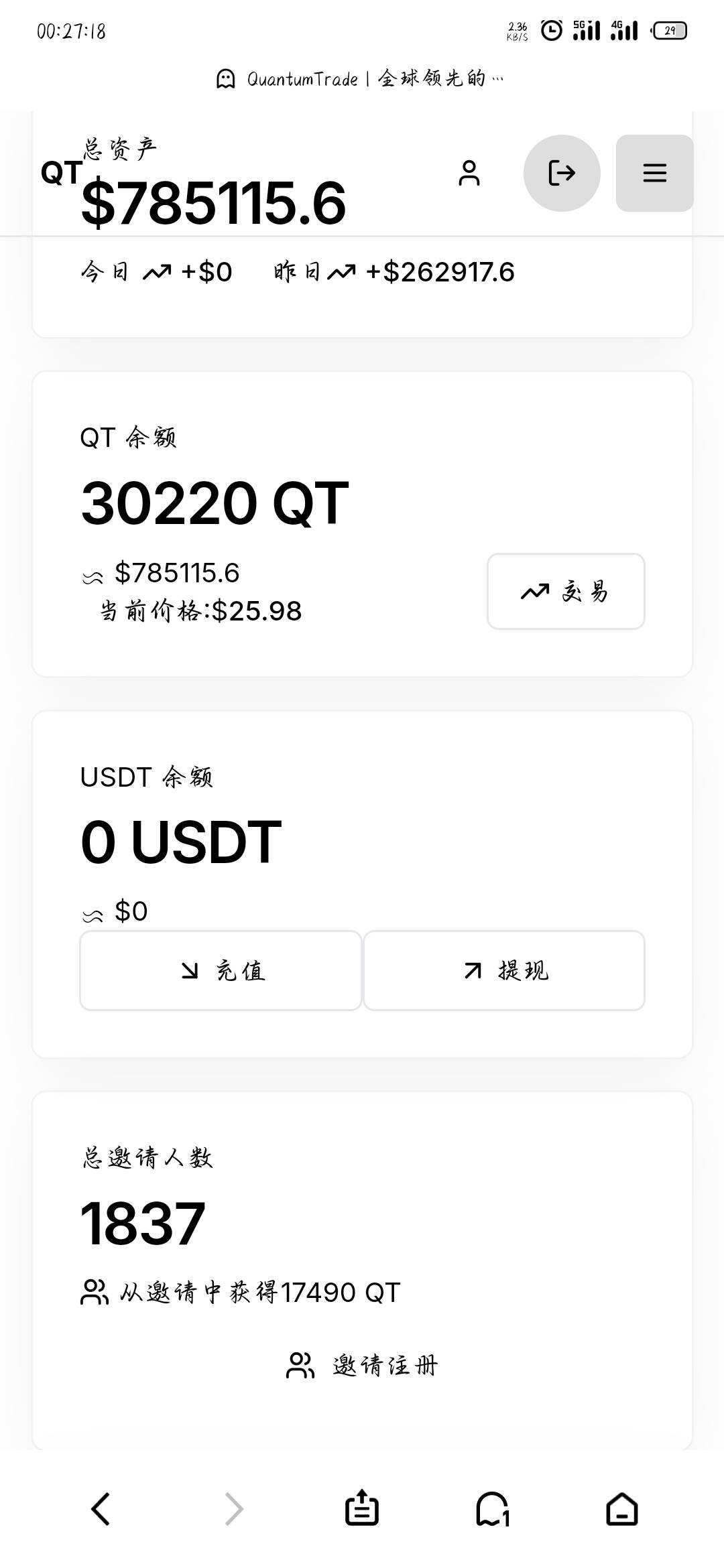挑战全网有比我多的吗，我的上级就是卡农的，昨天随便走了一个人的链接，比我多的肯定66 / 作者:站在风口浪尖上 / 