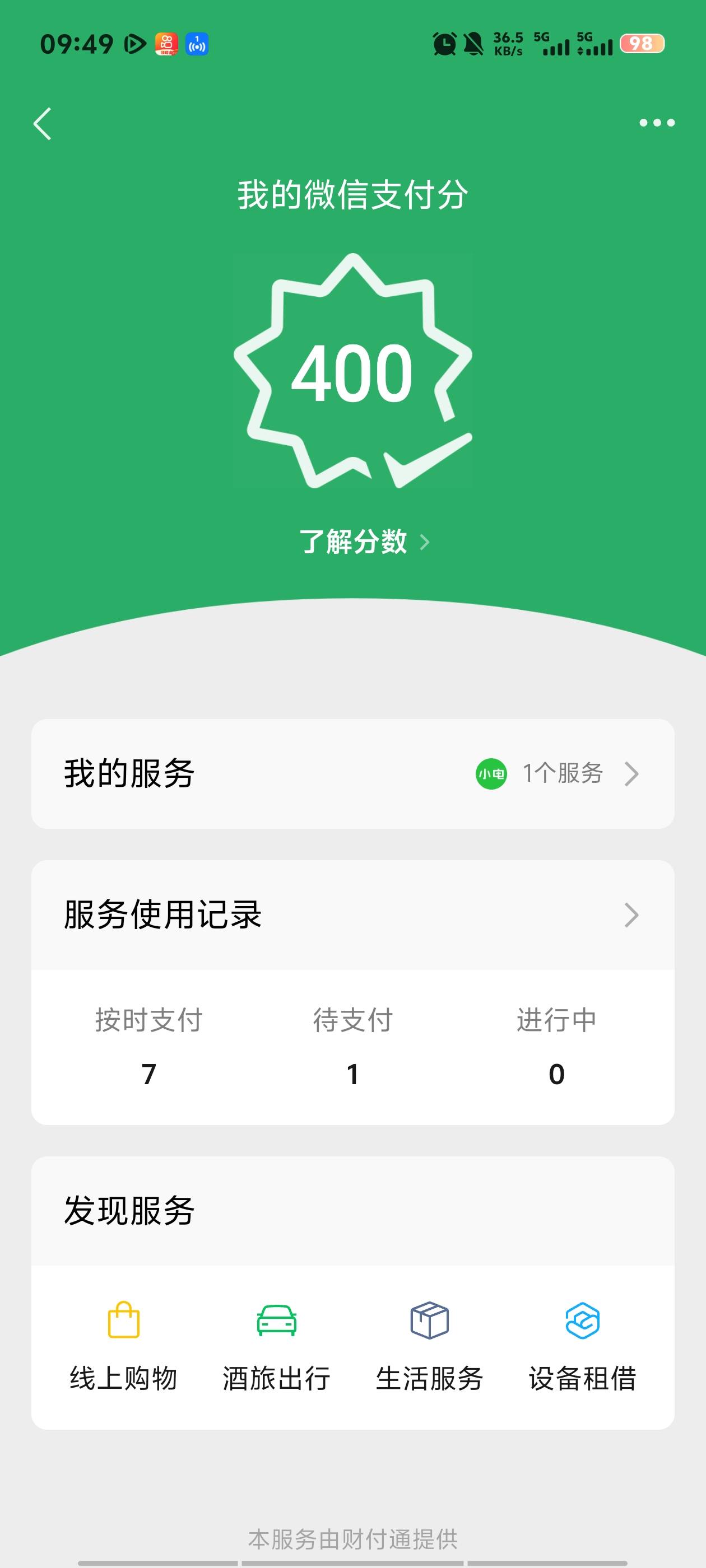 泪目了，微信支付分终于让我弄好了，之前一直用不了，因为我19年借过一个充电宝，后面14 / 作者:安866 / 