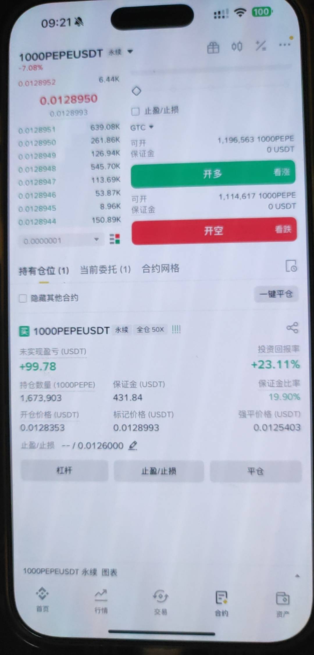 刚才最高亏了200+，又抗回来了

84 / 作者:零度cc / 