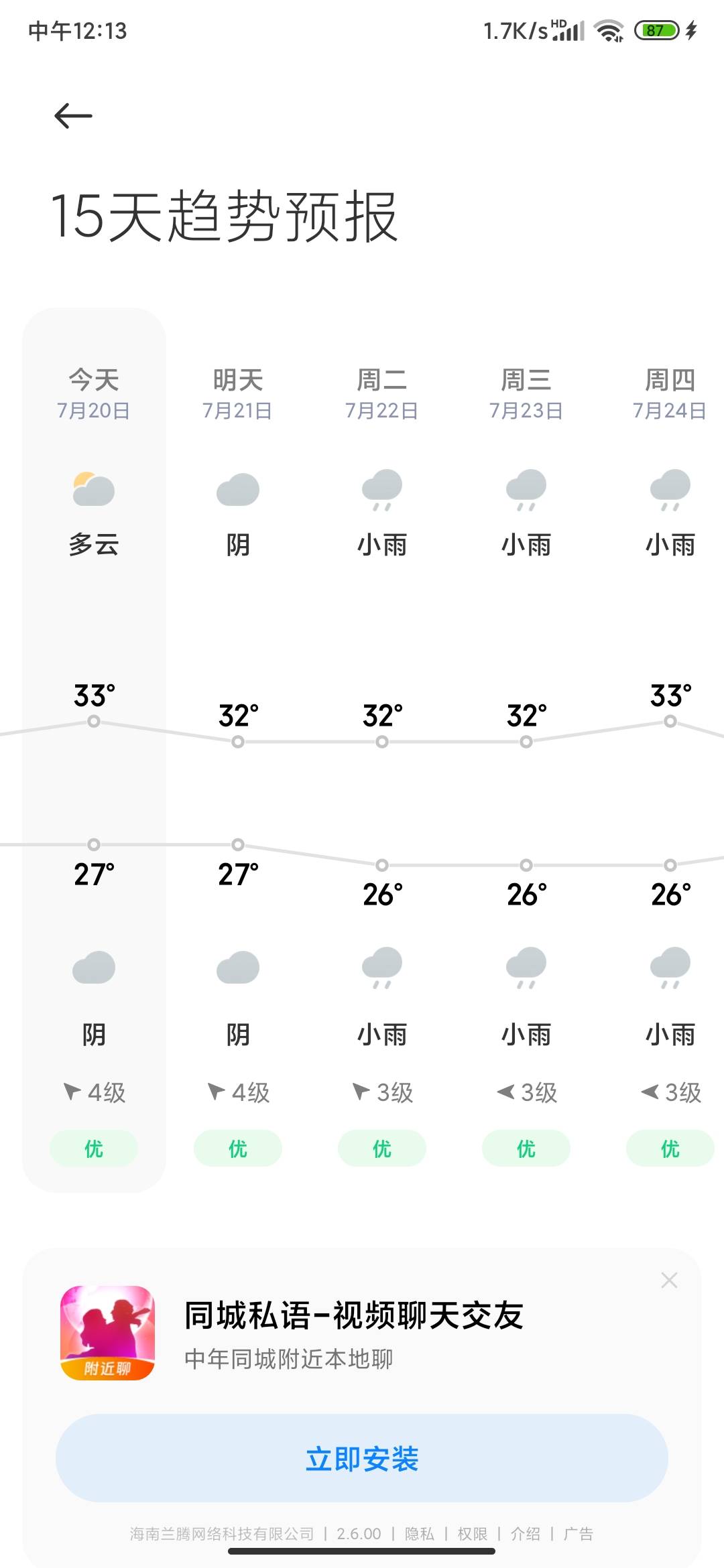老哥们，现在上海的天气，薄被床单被罩啥的洗了今天能不能干啊，我看过几天天天有雨
8 / 作者:锄禾-日-当午 / 
