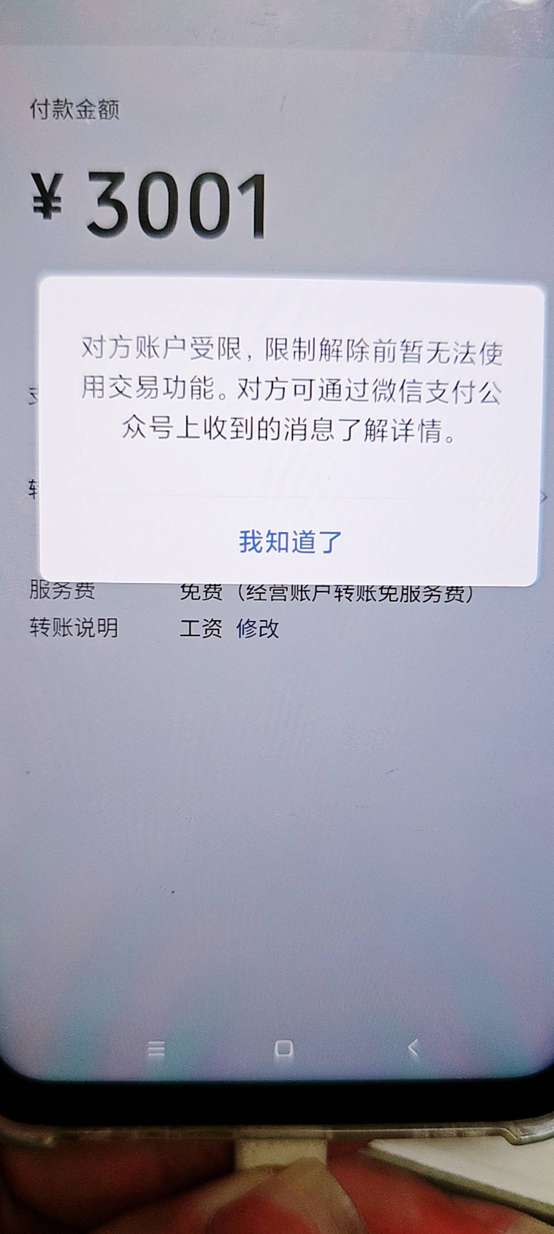 为啥我经营码给深圳二类卡转账，提示对方账号受限，转1块可以转进去，转3001不行

64 / 作者:第九山 / 