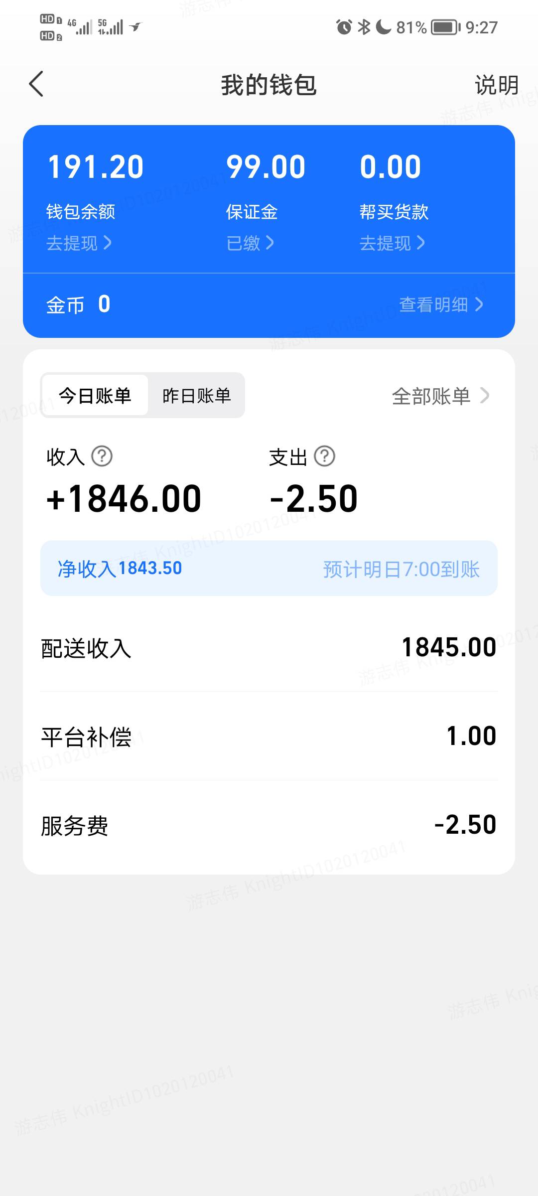 行情太臭了，工地一直拖工资，还是回家跑外卖了一星期一结，钱白

55 / 作者:随我浪迹一生 / 